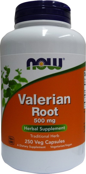Now Foods Valerian Root 500mg Kozłek Lekarski Waleriana Relaks i Wyciszenie 250 Kapsułek