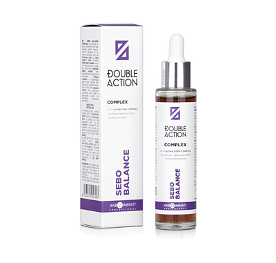 Hair Company Double Action Sebo Balance Complex Koncentrat Składników Aktywnych Regulujący Wydzielanie Sebum 50ml
