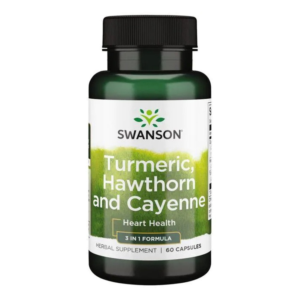 Swanson Turmeric, Hawthorn and Cayenne - 60 caps