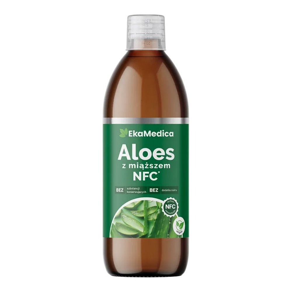 EkaMedica Naturalny Sok Aloes z Miąższem 99,8% 500 ml