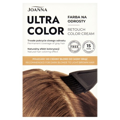 Joanna Ultra Color Retouch Krem Koloryzujący Jasny Brąz 15g