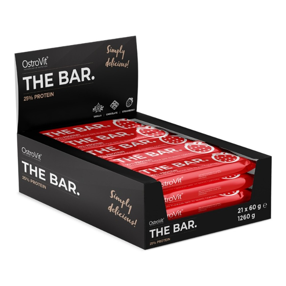 OstroVit The Bar 25% Protein, Strawberry - 21 x 60g