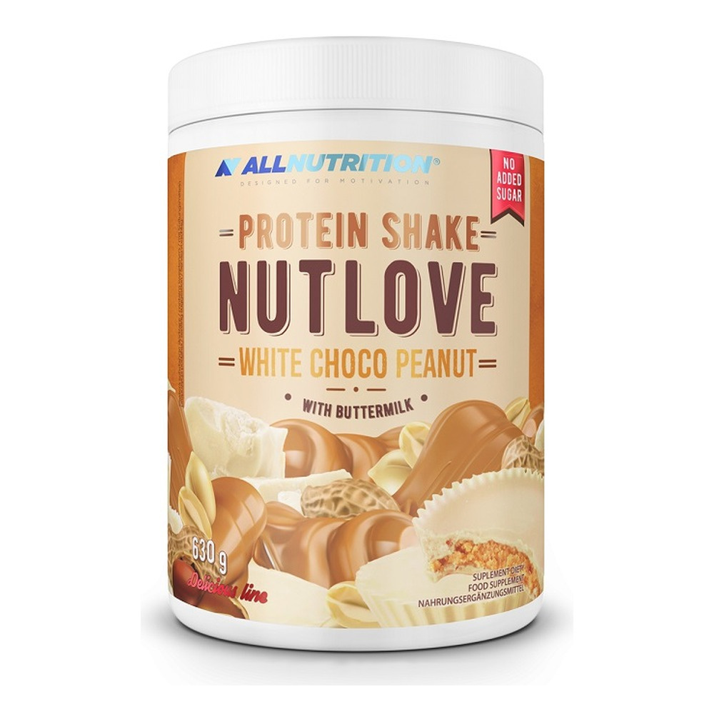 Allnutrition Nutlove Protein Shake Odżywka Wysokobiałkowa Biała Czekolada i Orzech 630g