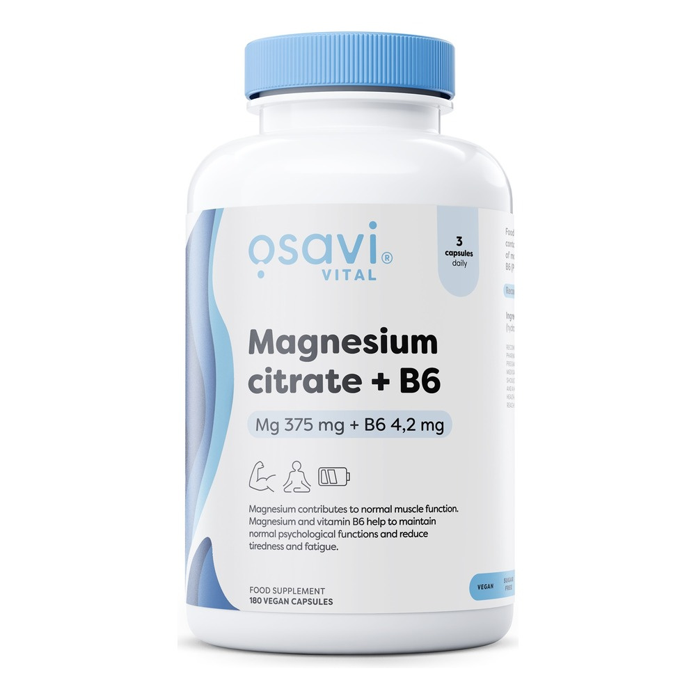 Osavi Cytrynian Magnezu i B6 P5P 180 kapsułek