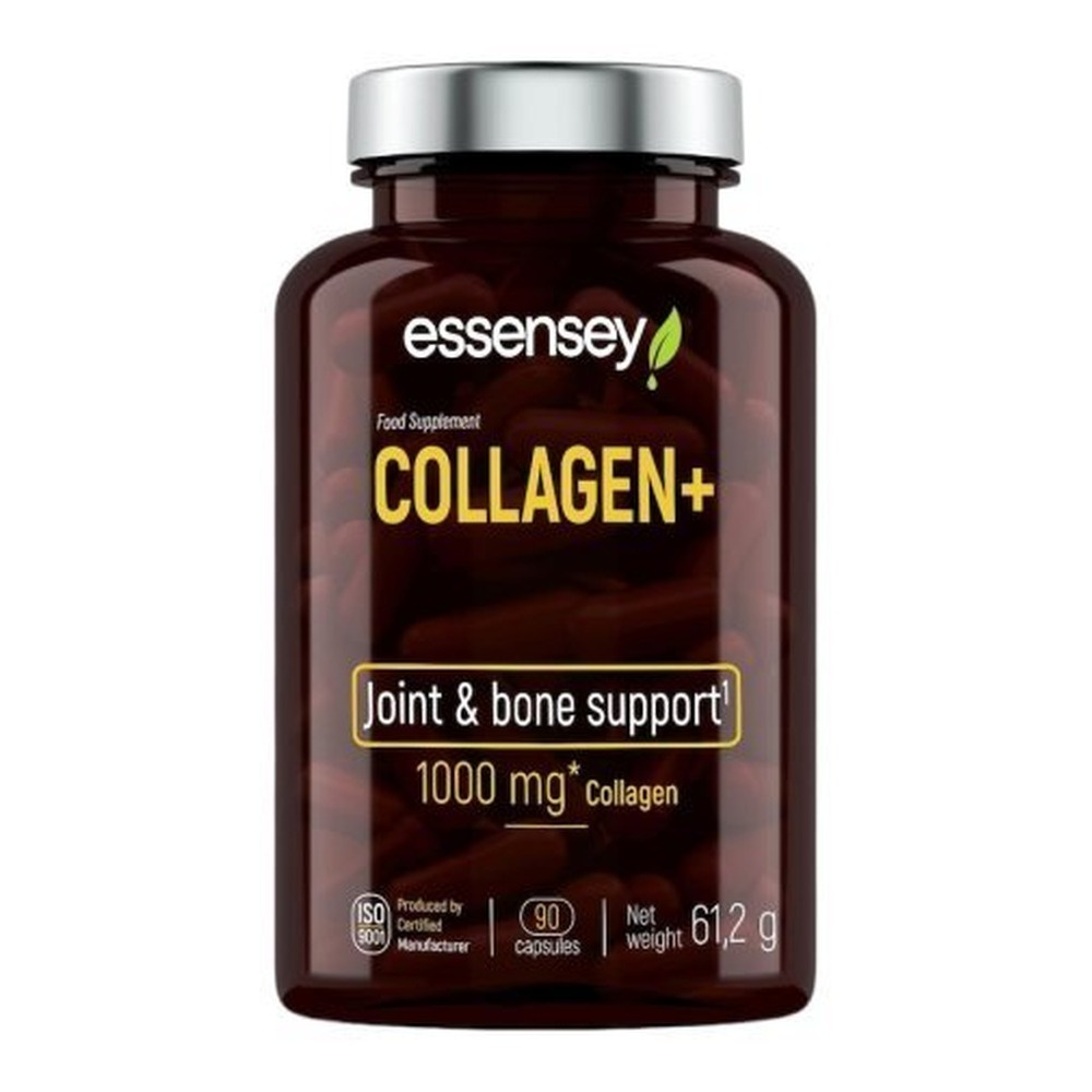 Essensey Kolagen+ Hydrolizowany Kolagen z Witaminą C Na Stawy Kości i Skórę 90 Kapsułek