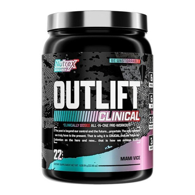 Nutrex OutLift Clinical Miami Vice Przedtreningówka w Proszku na Siłę i Pompę Mięśniową 628g