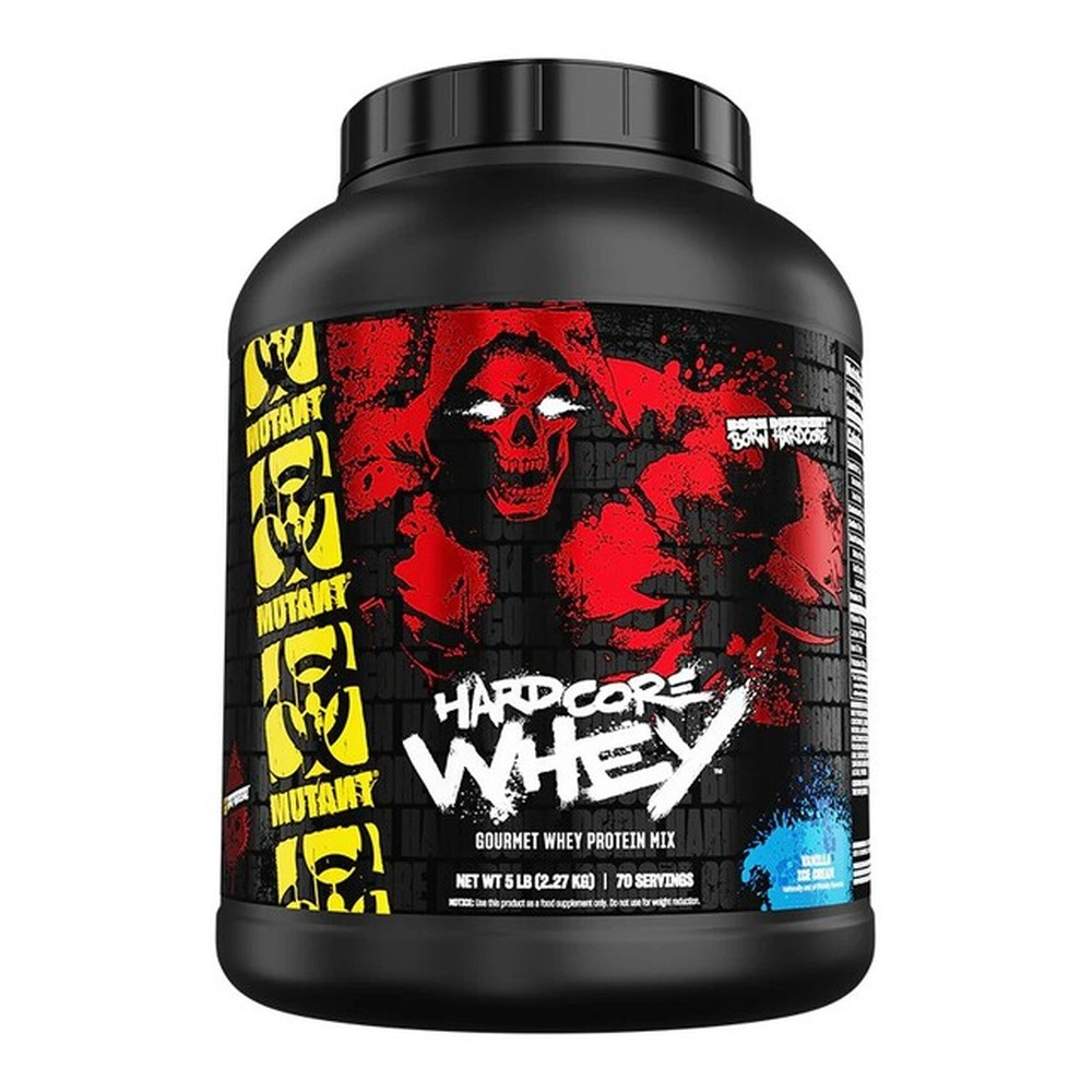 Mutant Hardcore Whey Izolat i Hydrolizat Białka Serwatkowego na Wzrost Mięśni Waniliowe Lody 2270g