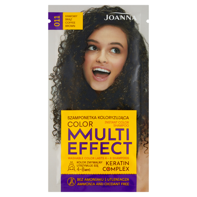 Joanna Multi Effect Szamponetka Koloryzująca 011 Kawowy Brąz 35g