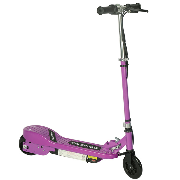 HOMCOM Foldable Electric Kids Scooter, Ride-on for Ages 7-14 Years, Purple