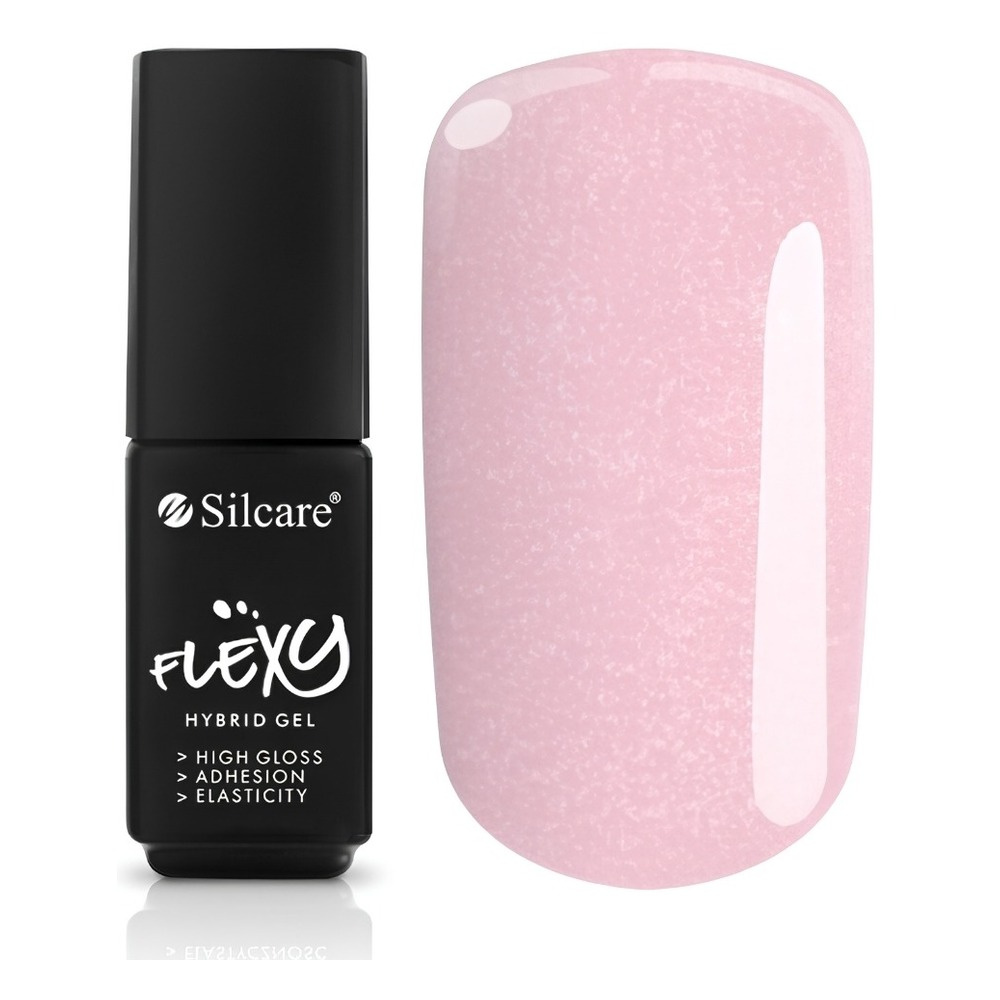 Silcare Flexy lakier hybrydowy UV/LED 166 Shimmer Pink 4.5g