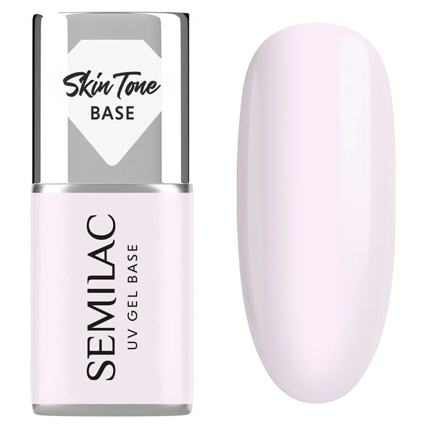 Semilac Cover Base Lakier Hybrydowy Skin Tone - Milky Pink 7ml