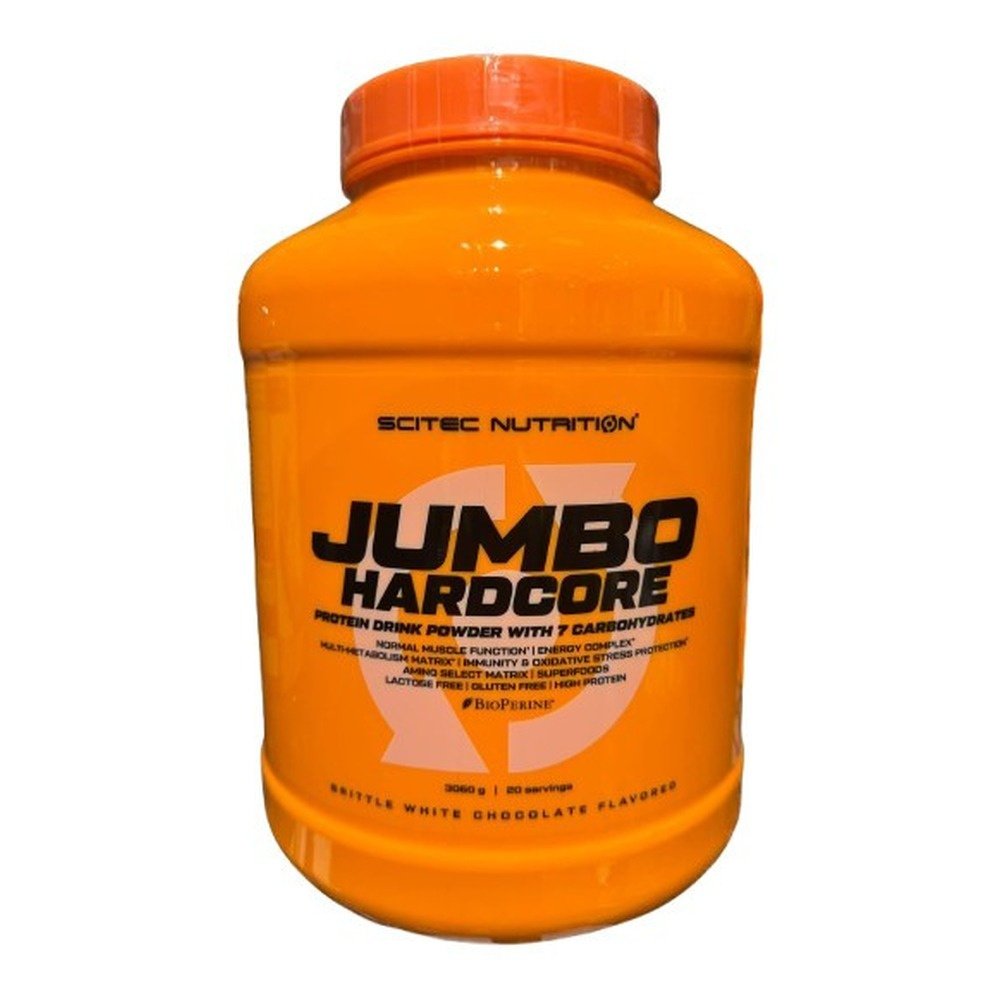 SciTec Jumbo Hardcore, Brittle White Chocolate - 3060g