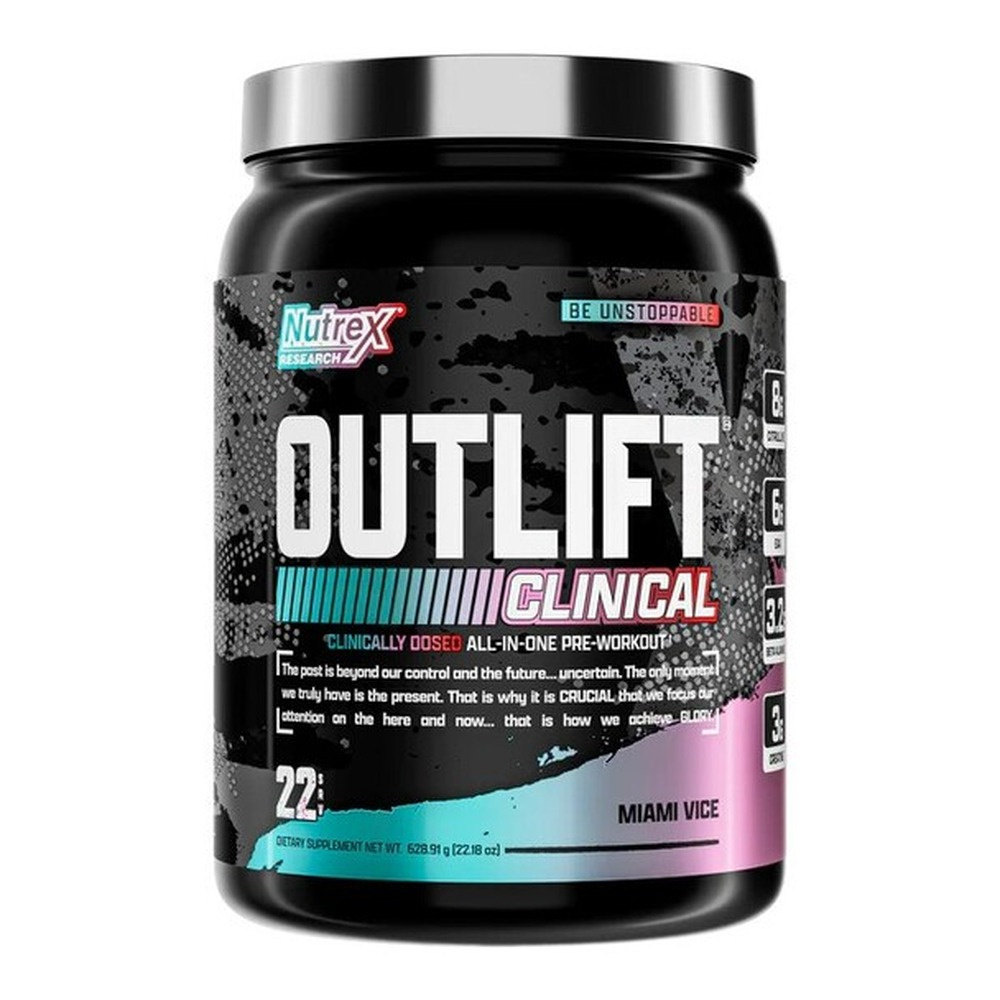 Nutrex OutLift Clinical Miami Vice Przedtreningówka w Proszku na Siłę i Pompę Mięśniową 628g