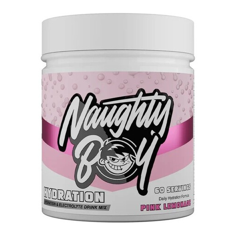 Naughty Boy Hydration Różowa Lemoniada Elektrolity w Proszku na Nawodnienie i Wydajność 510g