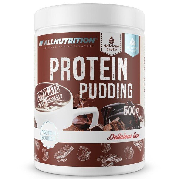 Allnutrition Protein Pudding Czekoladowy Budyń Białkowy Na Wzrost Masy Mięśniowej 500g