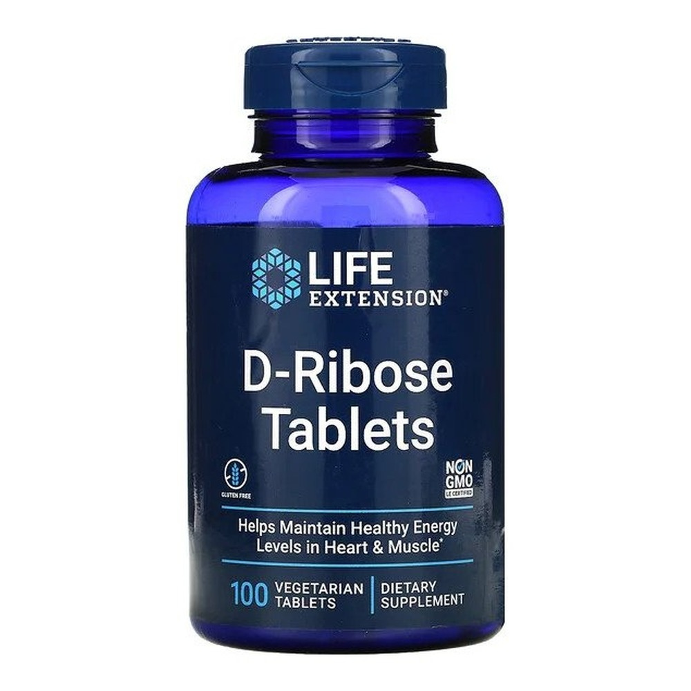 Life Extension D-Ryboza w Tabletkach na Wsparcie Energii Komórkowej 100 Tabletek Wegetariańskich