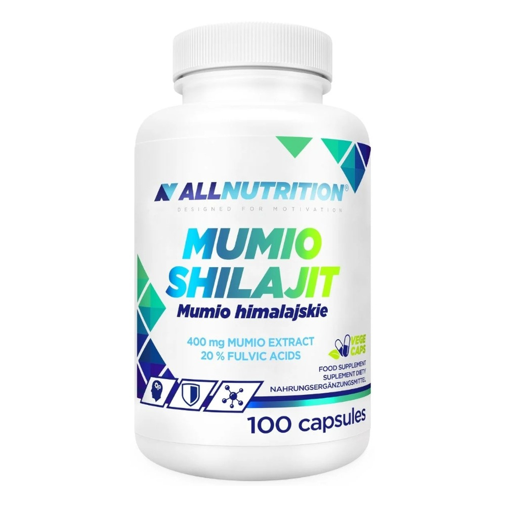 Allnutrition Mumio Shilajit 400mg Suplement 100 Kapsułek Wegańskich