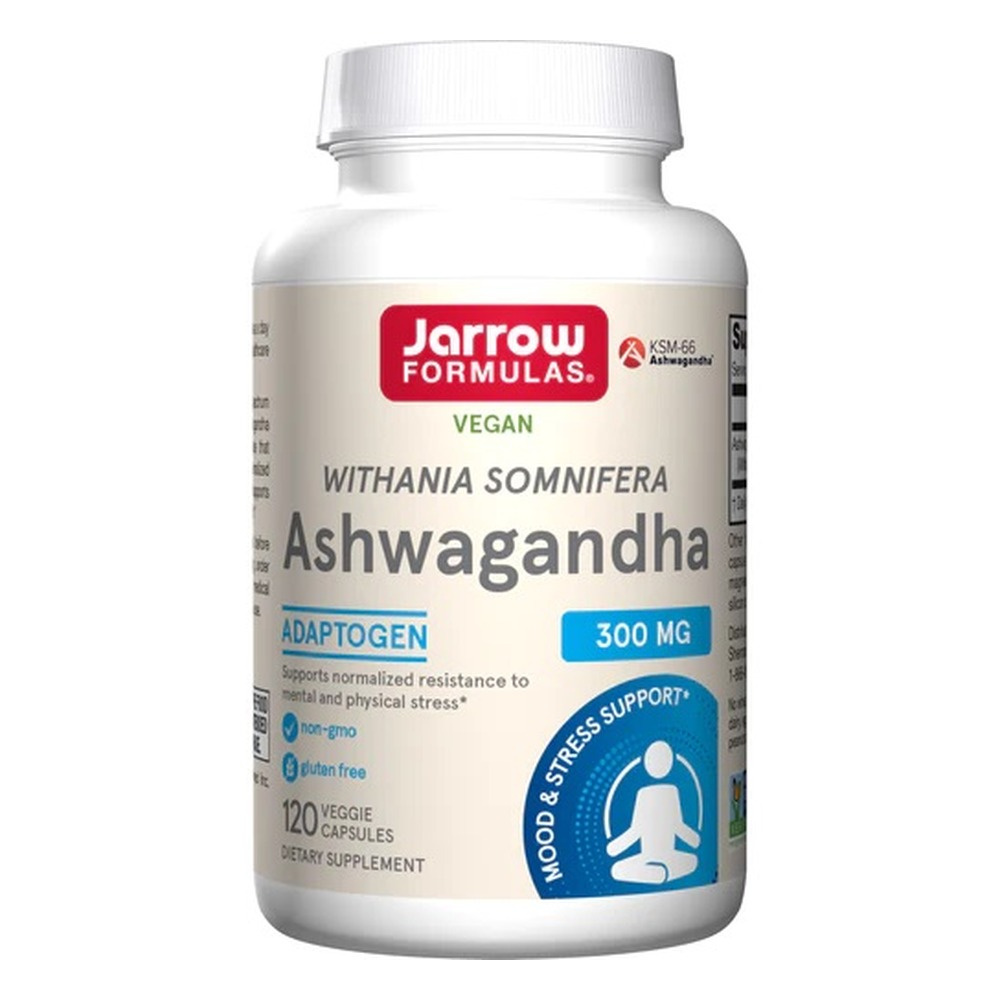 Jarrow Formulas Ashwagandha Ekstrakt z Korzenia Na Odporność na Stres i Zdrowie Poznawcze 120 Kapsułek