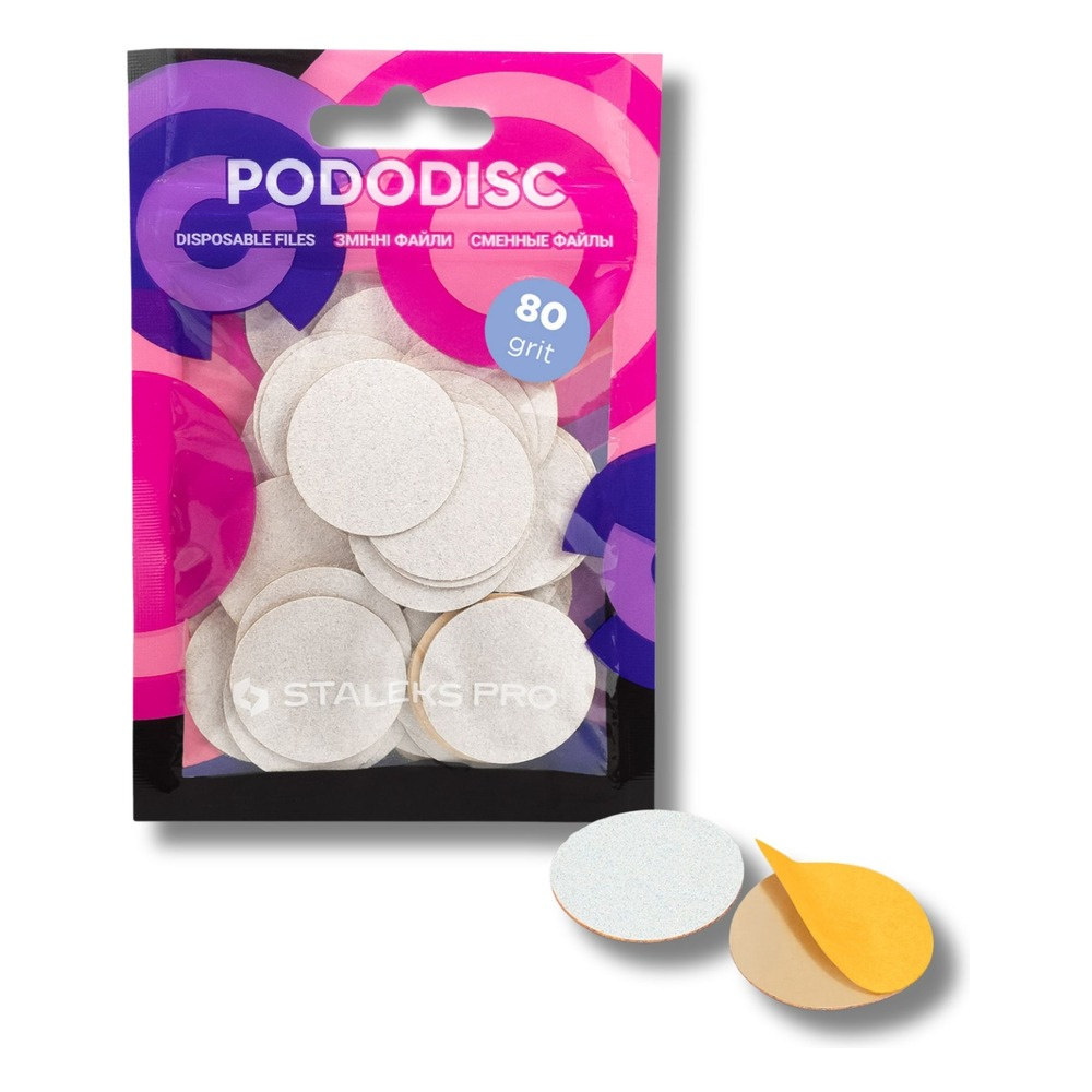 Staleks Pro Wymienne Pilniki Białe do Dysku do Pedicure PODODISC XS EXPERT 50 Sztuk