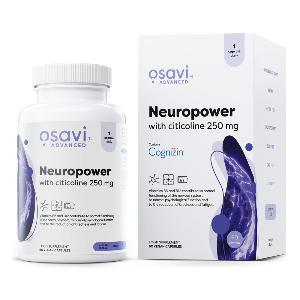 Osavi Neuropower z Cytykolina 250mg 60 weganskich kapsulek
