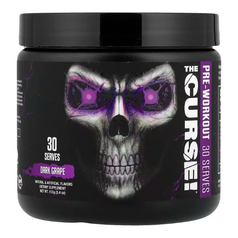 JNX Sports The Curse Przedtreningówka w Proszku Na Energię Skupienie i Pompę Mięśniową Ciemne Winogrono 150g