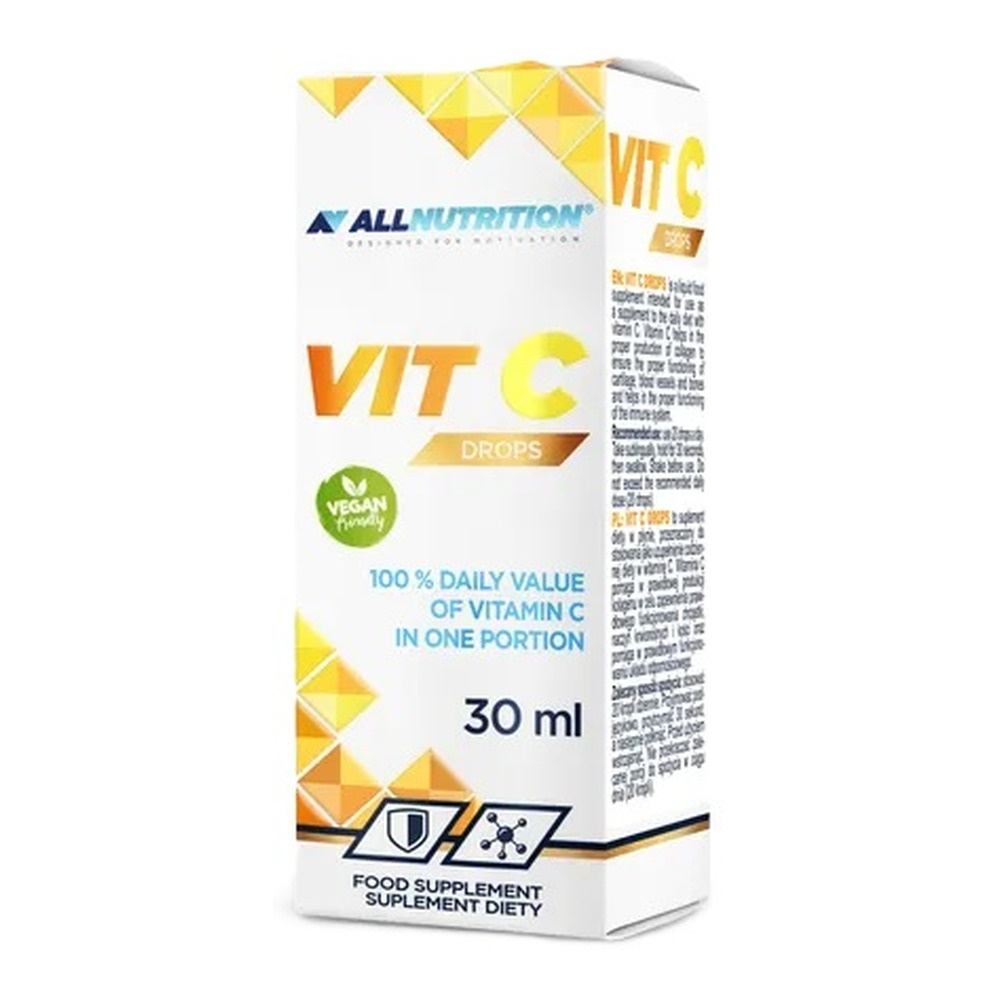 Allnutrition Vit C w Kroplach 30ml - Wsparcie Odporności i Kolagenu