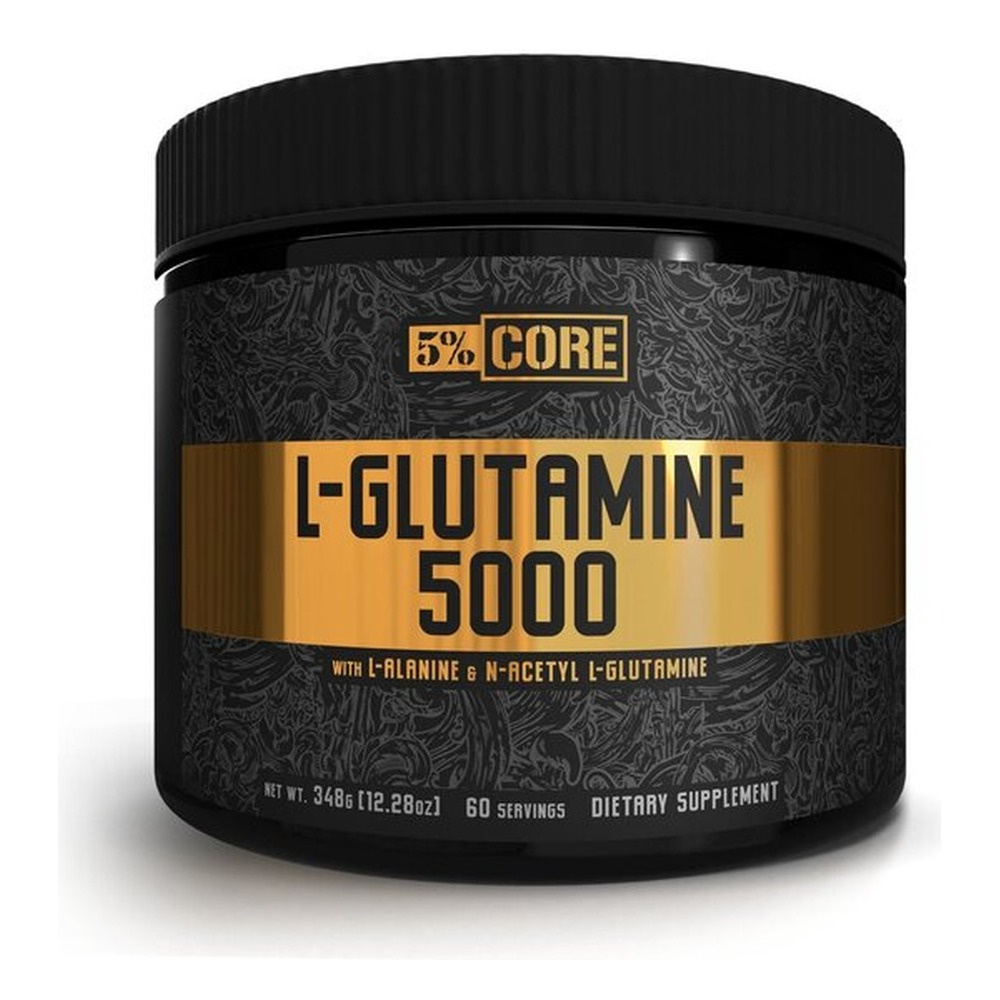5% Nutrition L-Glutamine 5000 - Core Series, Unflavoured - 348g
