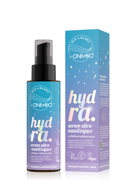 OnlyBio Hair in Balance Hydra Ultranawilżające Serum z Efektem Nabłyszczenia dla Włosów Suchych 100ml