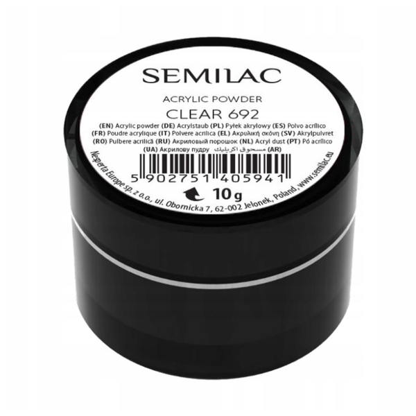 Semilac 692 Acrylic Powder Clear 10g