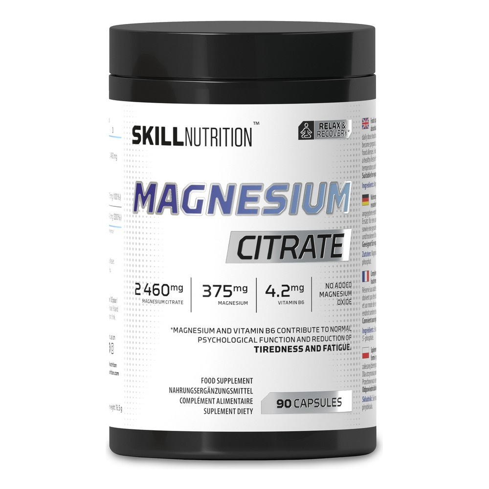 Skill Nutrition Magnez + B6 Suplement Wspierający Układ Nerwowy 90 Kapsułek