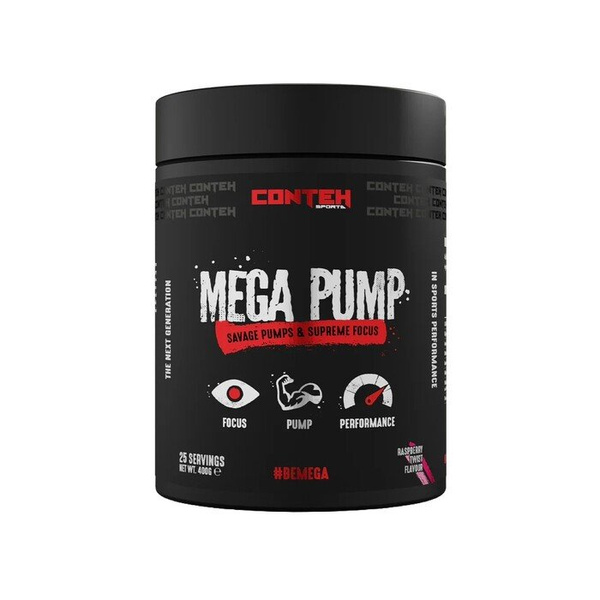 Conteh Sports Mega Pump Przedtreningówka Bez Stymulantów na Pompę Mięśniową i Skupienie 400g