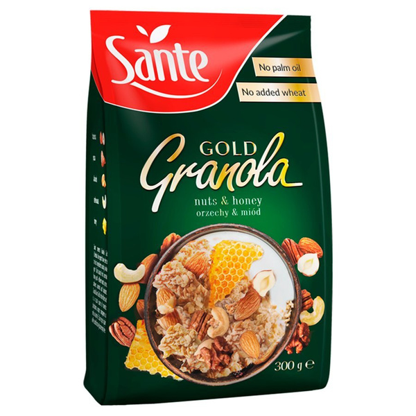Sante Gold Granola Orzechy i Miód Bogata w Błonnik bez Oleju Palmowego 300g