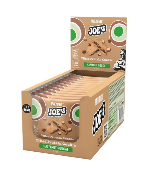 Weider Filled Protein Cookie, Hazelnut Nougat - 12 x 60g
