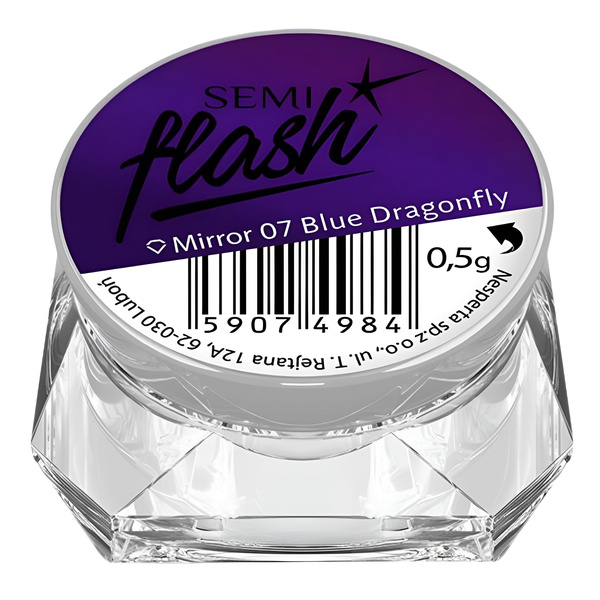 Semilac Semi Flash Mirror Effect - 07 Blue Dragonfly 0.5g