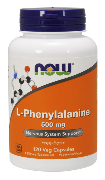 Now Foods L-Phenylalanine 500 mg Wsparcie Układu Nerwowego i Syntezy Białek 120 Kaspsułek