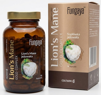 Colfarm Lion's Mane Gold Complex Wspiera Koncentrację i Witalność 90 Kapsułek