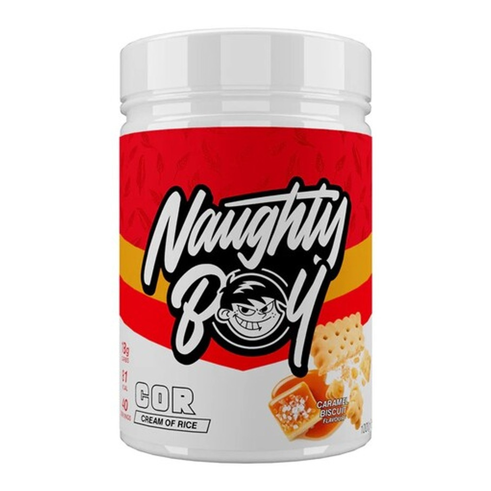 Naughty Boy Cream of Rice Karmelowe Ciasteczko Odżywka Węglowodanowa w Proszku na Energię i Wsparcie Mięśni 1000g