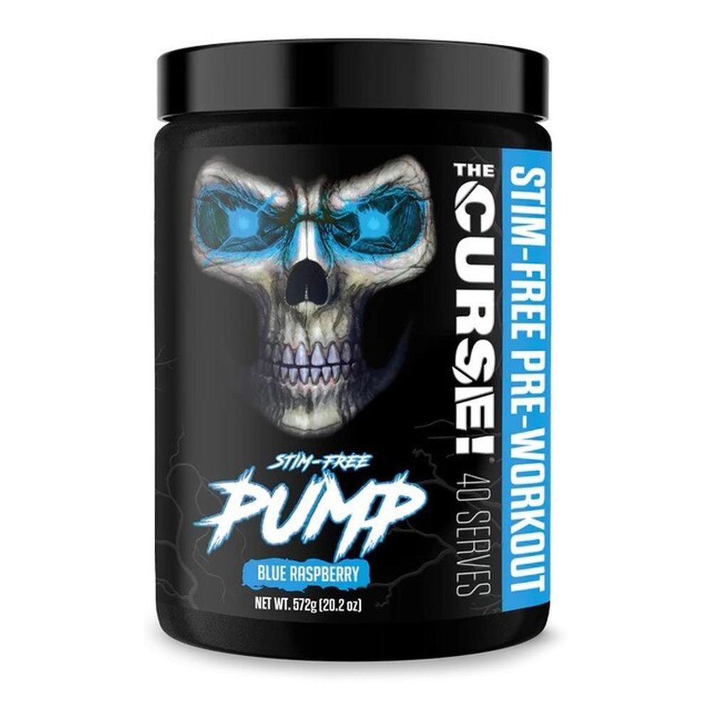 JNX Sports The Curse! Stim-Free Pump Przedtreningówka w Proszku na Pompę Mięśniową Niebieska Malina 572g
