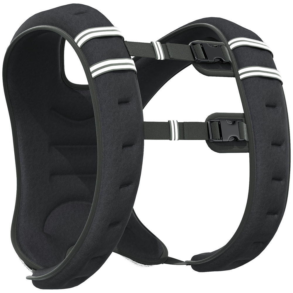 HOMCOM 10KG Weighted Vest, Running Weight Vest with Adjustable Strap, Convenient Pocket and Reflective Strips for Men and Women