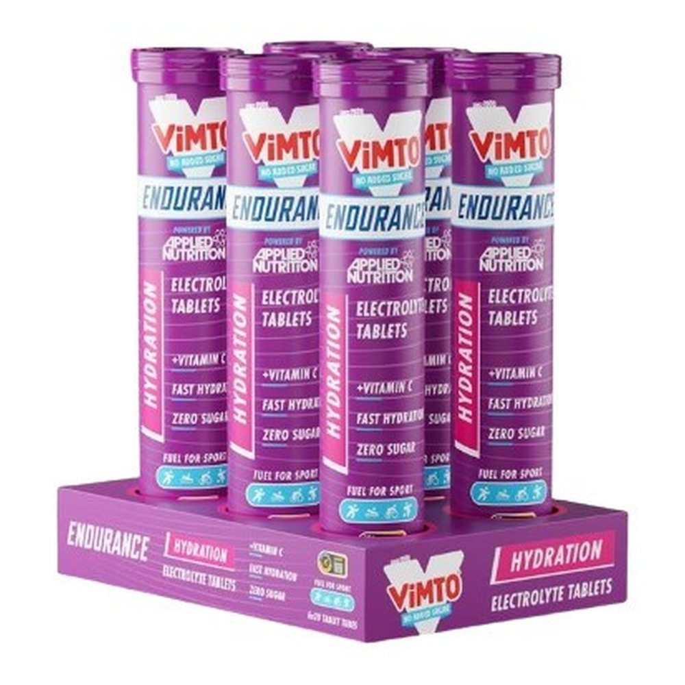 Applied Nutrition Endurance Hydration Elektrolity w Tabletkach Musujących Vimto Dla Sportowców 120 Tabletek