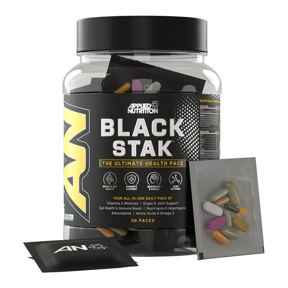Applied Nutrition Black Stak Kompleksowy Zestaw Witamin na Zdrowie 30 Saszetek