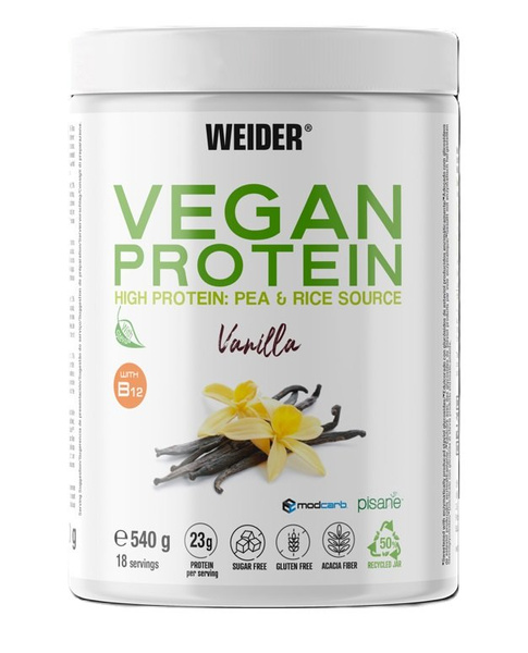 Weider Vegan Protein, Vanilla - 540g