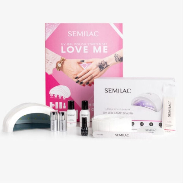 Semilac Love Me Customized Starter Set Lampa UV/LED 24W/48W