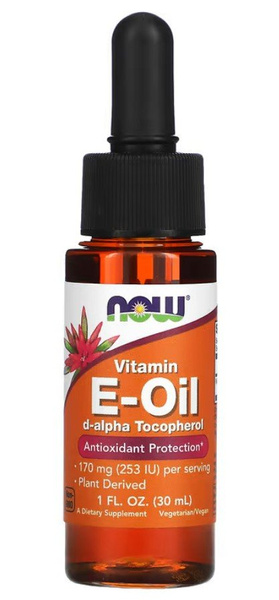 NOW Foods Witamina E w Olejku Na Skórę i Jako Antyoksydant 30ml