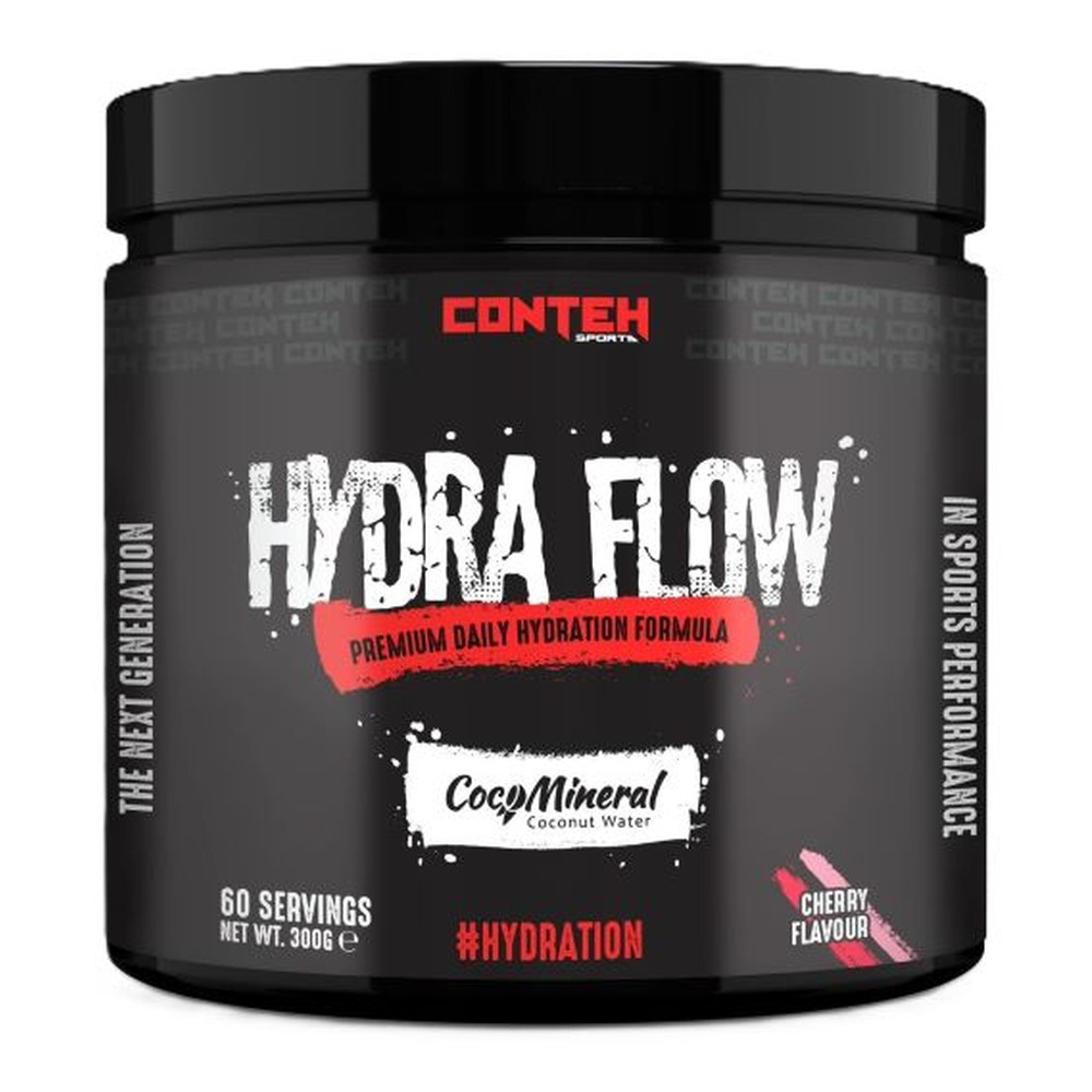 Conteh Sports Hydra Flow Proszek Nawadniający o Smaku Wiśniowym Na Uzupełnienie Elektrolitów 300g