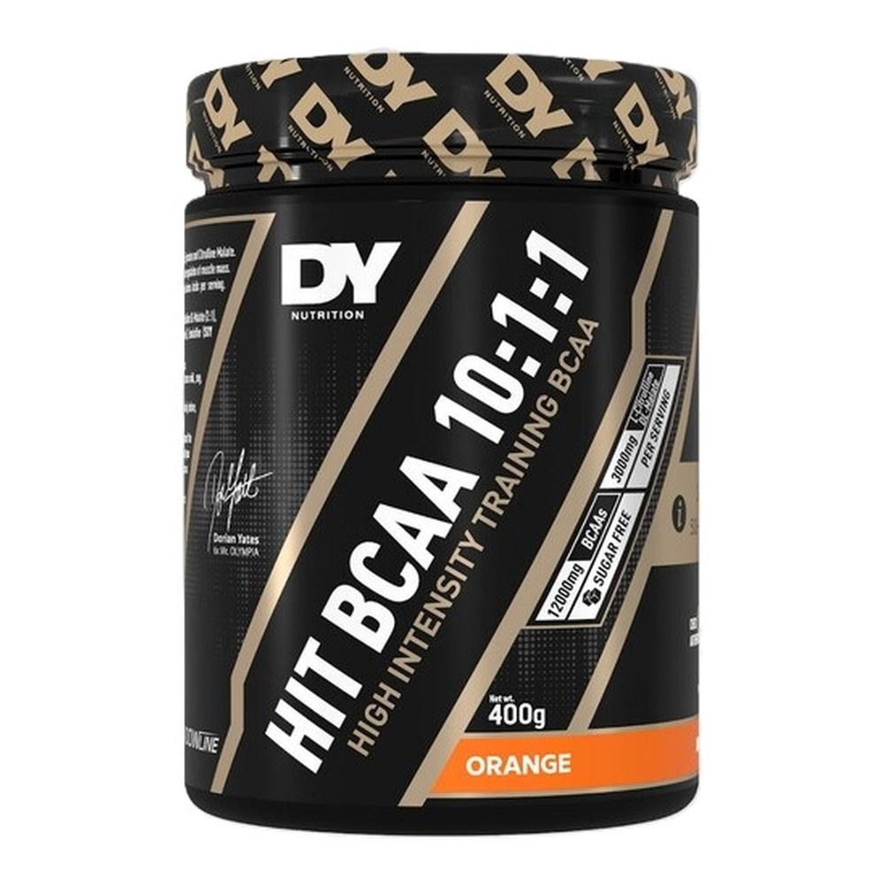 Dorian Yates HIT BCAA 10:1:1 BCAA w Proszku o Smaku Pomarańczowym Na Regenerację i Wytrzymałość 400g