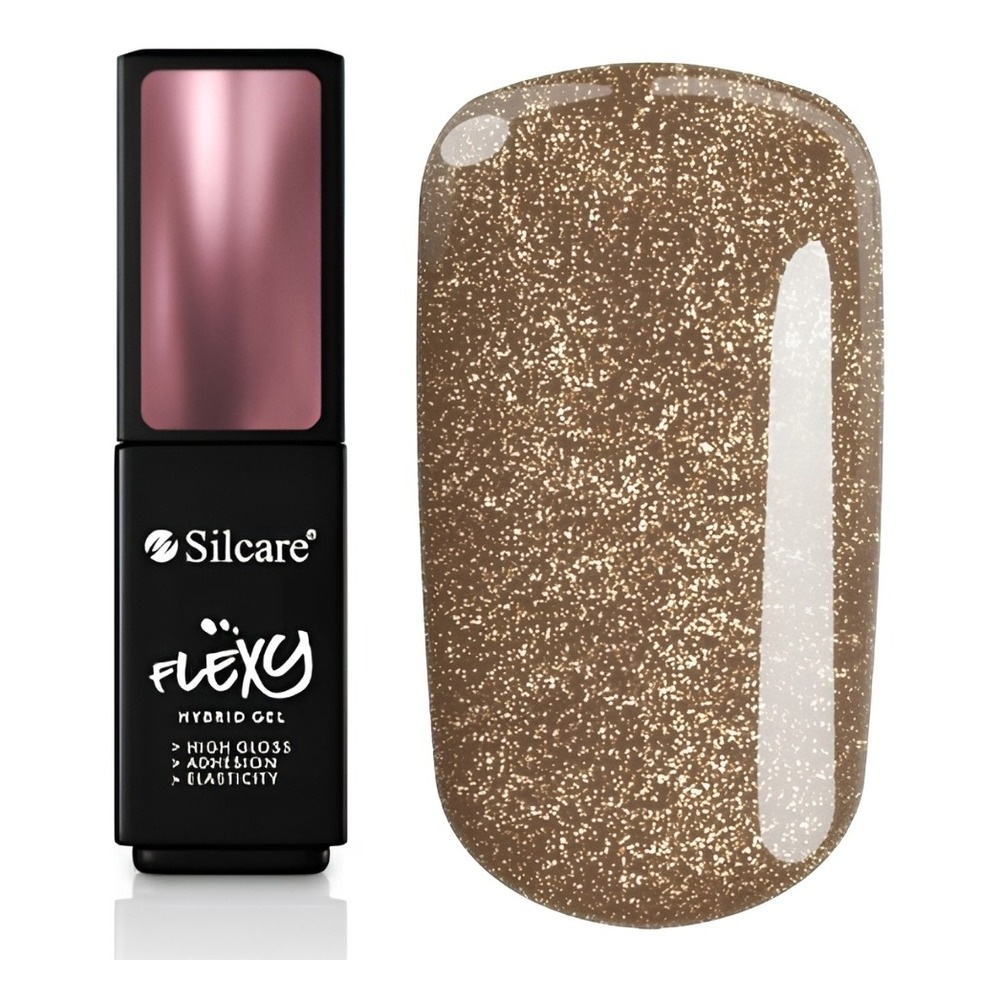 Silcare Flexy lakier hybrydowy UV/LED 200 So Rose! So Gold! Sugar Toffee 4.5g