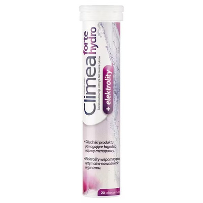 Climea Forte Hydro + Elektrolity na Objawy Menopauzy 20 Tabletek Musujących