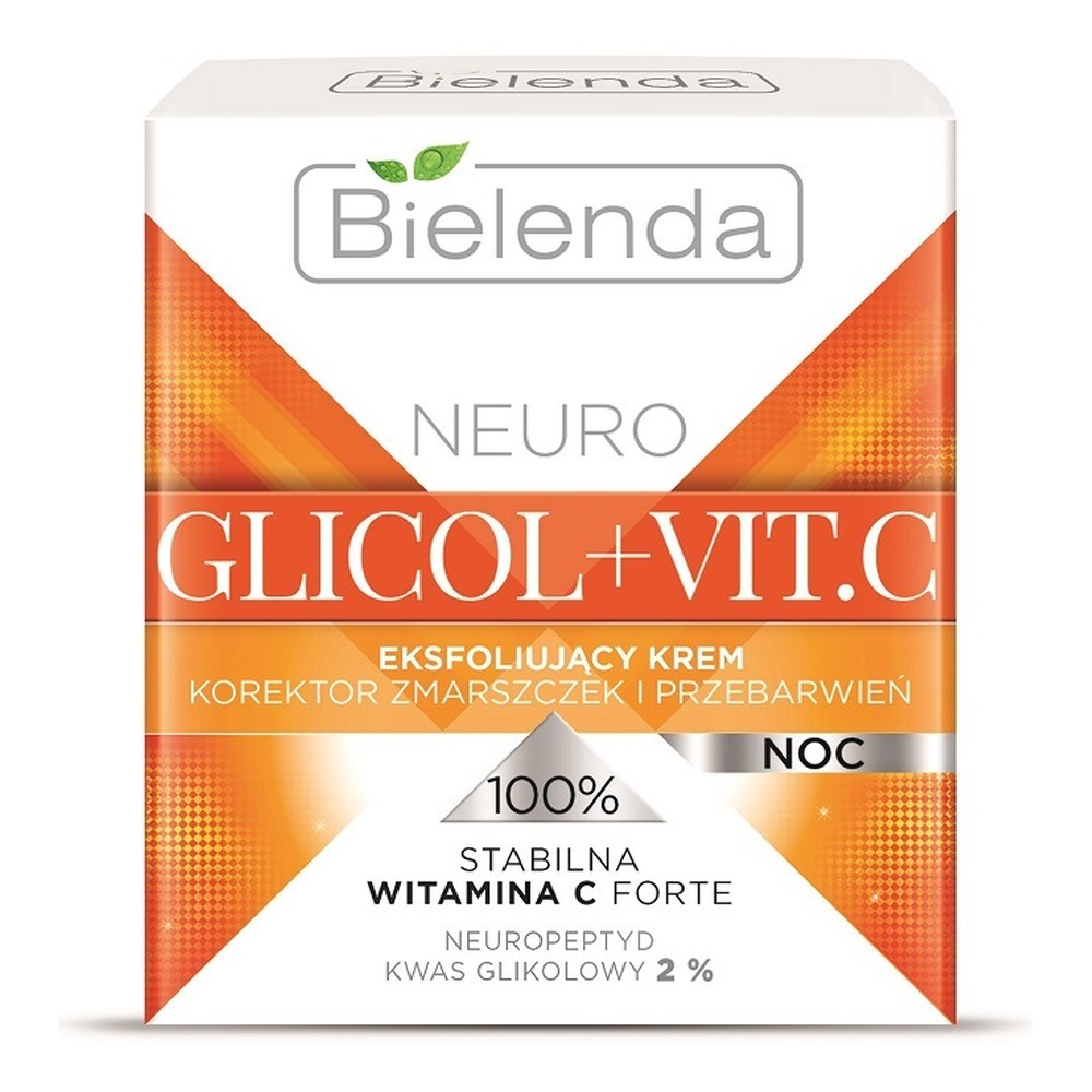 Bielenda Neuro Glicol + Vitamin C Eksfoliujący Krem Korektor Zmarszczek na Noc 50ml