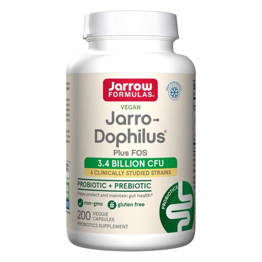 Jarrow Formulas Jarro-Dophilus i FOS Synbiotyk na Zdrowie Jelit 200 Kapsułek